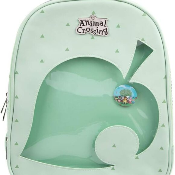 Bioworld Handbags - Bioworld Animal Crossing Leaf Ita Mini Backpack with Removable Pin Green